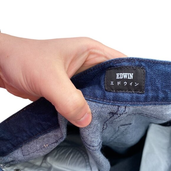 Vintage Edwin Jeans Size 34 ED-85 Slim Tappered Blue - Picture 8 of 9